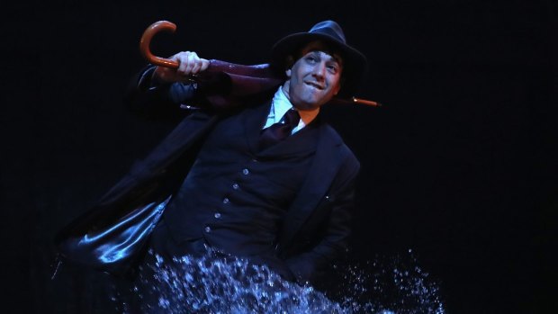 Adam Garcia in <i>Singin' in the Rain</i> at Her Majesty's Theatre in Melbourne.