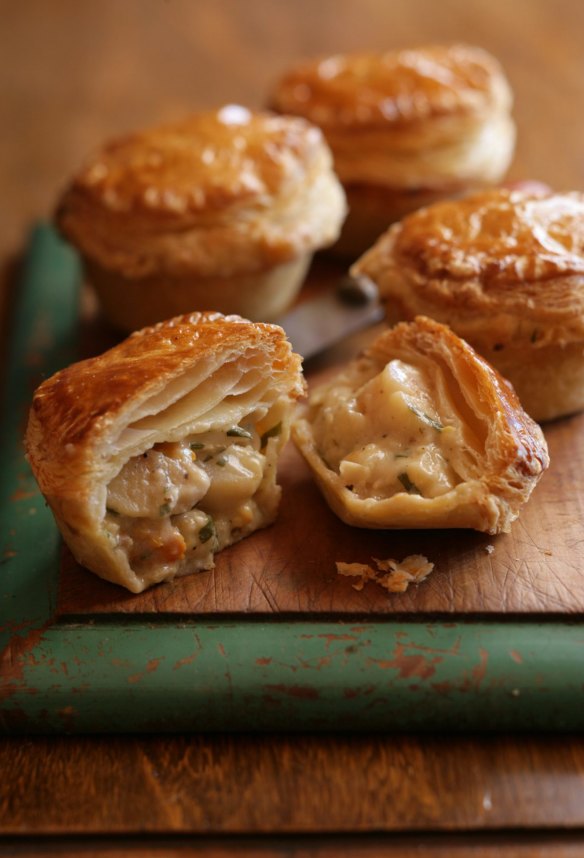 Scallop party pies - definitely not 'nibble pies'.