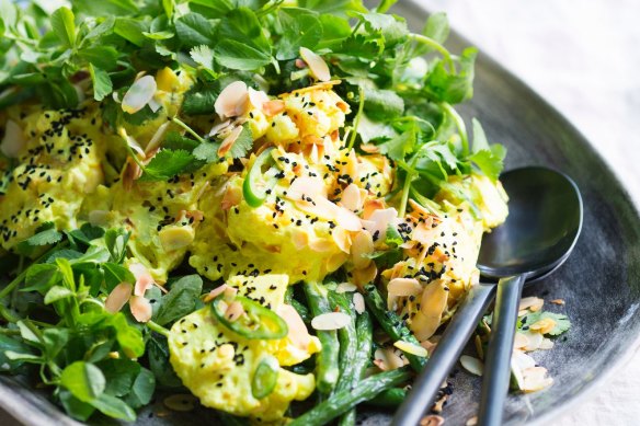 Karen Martini's cauliflower, green bean and fenugreek salad.