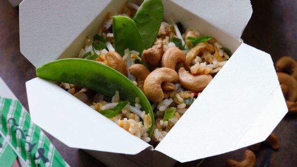 Special vegetarian fried rice. 