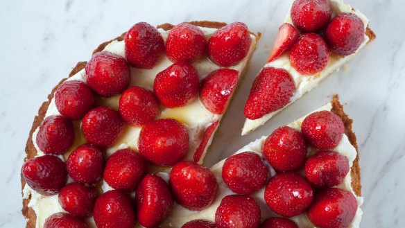 Ricotta berry tart.