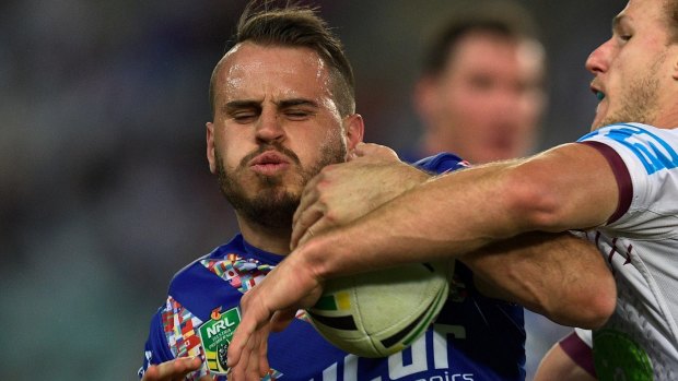 Role reversal: Josh Reynolds does not always play the part of the traditional half.
