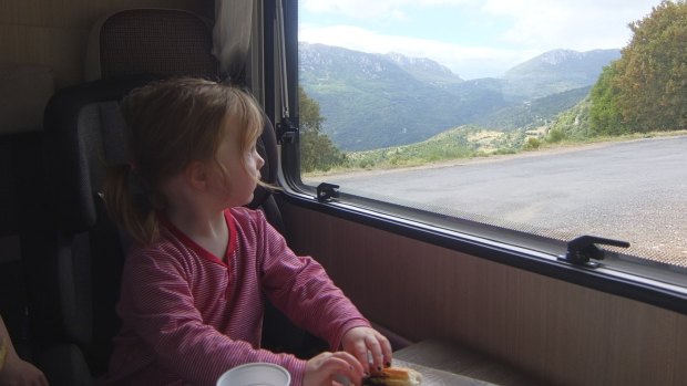 Memories: Maeve enjoys the view of the Pyrenees.