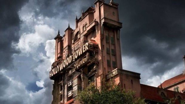 The Tower of Terror at the Hollywood Studios attraction in Florida, US.