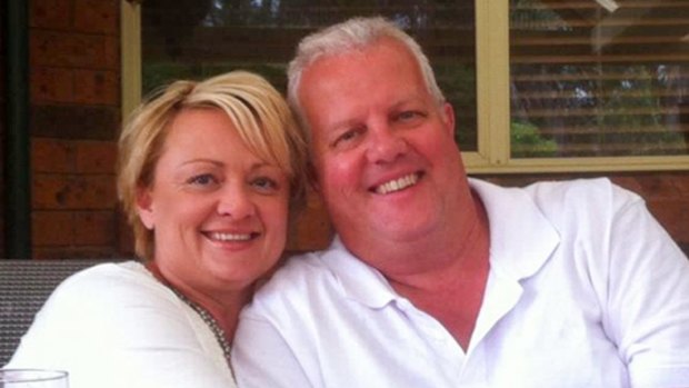 Julie Bullock, pictured with her husband Darren, was killed while driving her twins to school.
