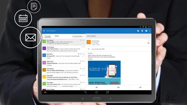 Microsoft's Outlook app for iOS and Android smartphones and tablets is a huge improvement over their its previous non-Windows mobile efforts.