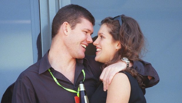 James Packer and Kate Fischer during their engagement.