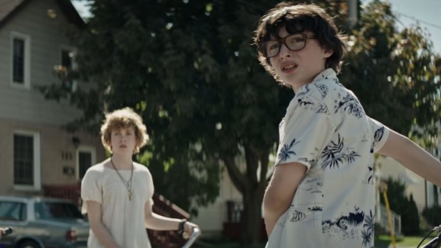 The young cast includes Finn Wolfhard​ from Stranger Things.