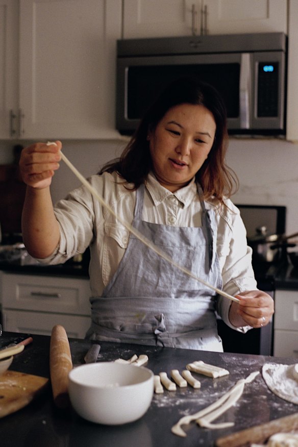 Hetty McKinnon making noodles for her new book, To Asia, with Love.