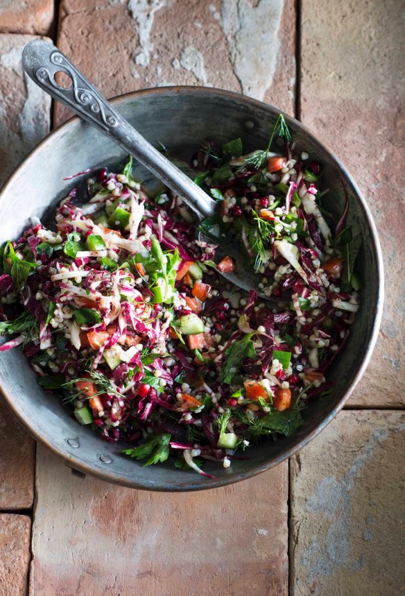 Tabbouleh with radicchio and pomegranate from Cornersmith by Alex Elliott-Howery and James Grant.