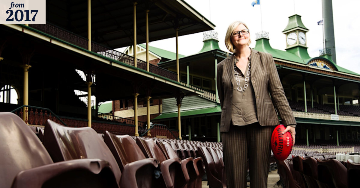 Her mountain climbed, Sam Mostyn moved on from the AFL