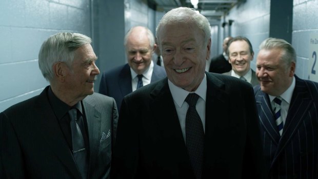 Tom Courtenay (left), Jim Broadbent, Michael Caine, Paul Whitehouse and Ray Winstone in <i>King Of Thieves</I>.