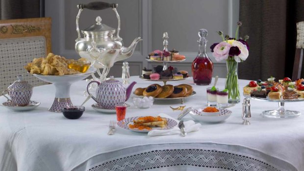 "Tea" at  Metropol Hotel, Moscow, is more like a meal.