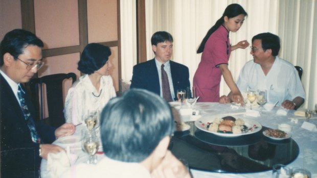 Joel Fitzgibbon on a 1983 trip to China with his father and Helen Liu. 