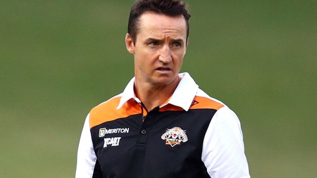 Doing things his way: Wests Tigers coach Jason Taylor.