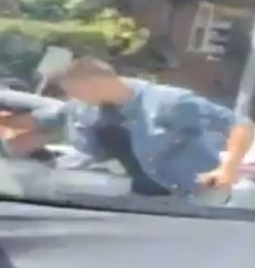 The South Yarra road rage incident was filmed by a passenger in a nearby car. 