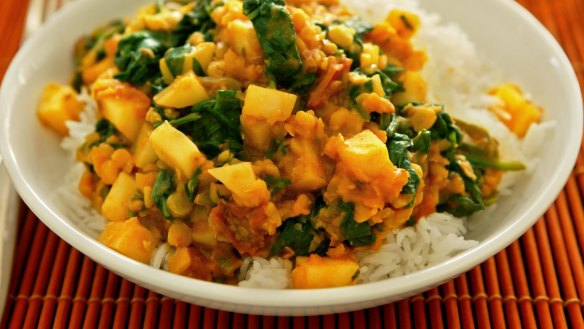 Spinach chana dhal.