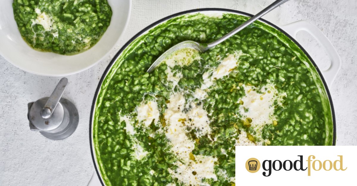 Julia Busuttil Nishimura's green risotto with stracciatella and lemon
