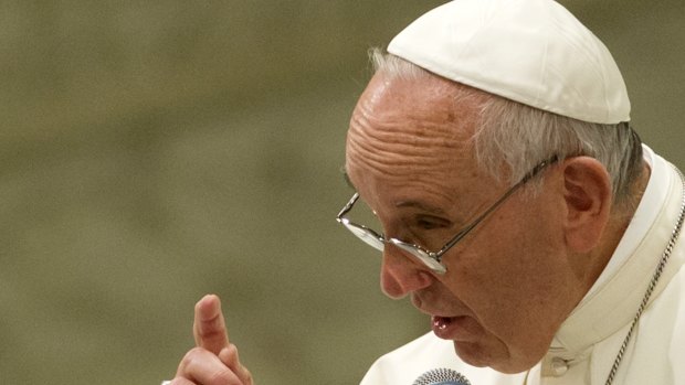 Pope Francis, who has this week outlined changes to marriage rules, speaks in Rome on Saturday. 