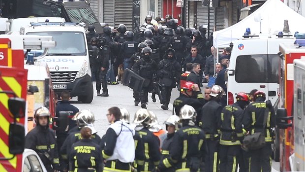 Military and police conduct an operation in St Denis in Paris on November 18.