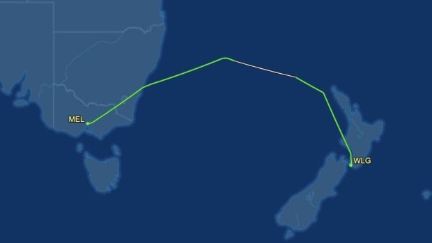 The Qantas flight took a route that required more than an hour of extra flying.