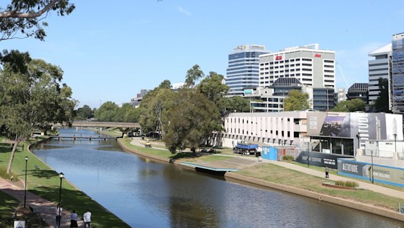 The riverfront site of the new Powerhouse Museum in Parramatta.