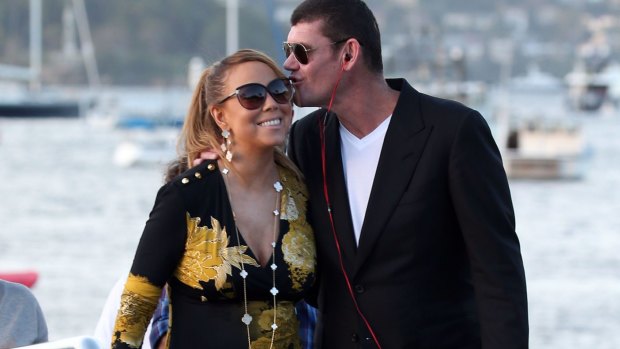 Engaged: Mariah Carey and James Packer.