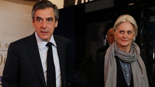 Francois Fillon  and his wife Penelope.