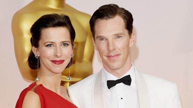 New trend: Benedict Cumberbatch's wife has revealed her wedding dress in a magazine spread. 