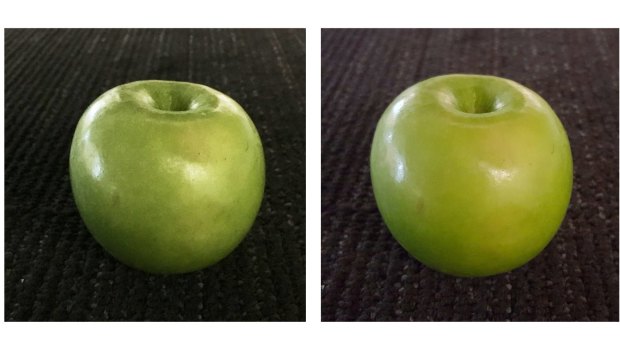 An iPhone 6s photo, left, with brightness lifted. Right, a photo taken with Samsung Galaxy S6, undoctored.