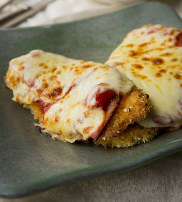 Chicken cutlets are perfect for parmigiana.