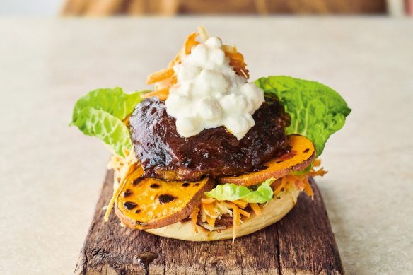 Jamie Oliver's sweet potato burger.