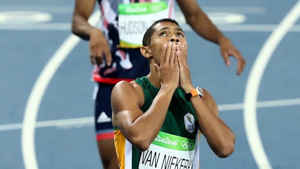 Wayde van Niekerk after winning the men's 400m final in Rio.