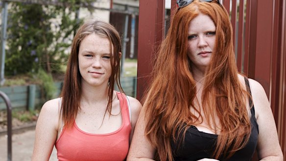 Single mum Erin (right) has taken homeless teenager Bailee (left) under her wing.