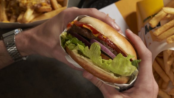 An Original Angus burger from Carl's Jr.'s Australian menu.