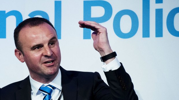 Ready for take off: ACT Chief Minister Andrew Barr. 