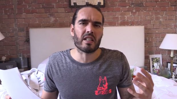 Russell Brand has hit out at Tony Abbott in his latest YouTube video.