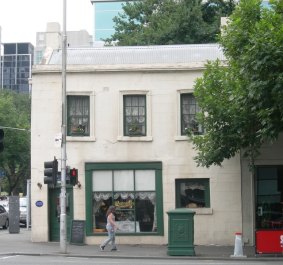 The building at the corner of King and La Trobe streets. 
