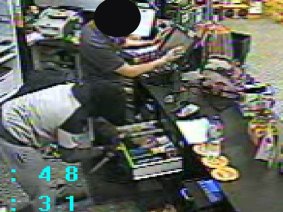 Two men allegedly robbed a Kaleen liquor store armed with kitchen knives on Friday night.