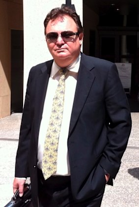 Peter Foster in a previous appearance outside Federal Magistrates Court. 