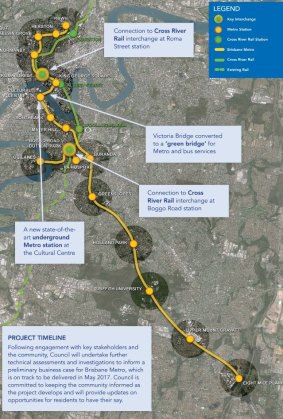 The new Brisbane Metro will achieve a frequency of 90 seconds between Woolloongabba and Roma Street.