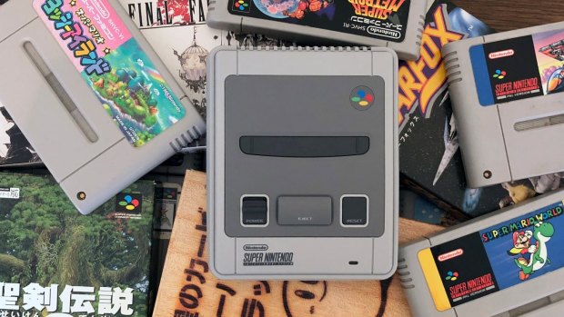 The SNES Mini isn't much bigger than two original SNES cartridges stacked on top of each other.