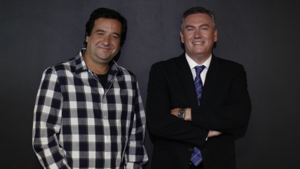 Triple M broadcaster Eddie McGuire, right, with his breakfast co-host Mick Molloy.