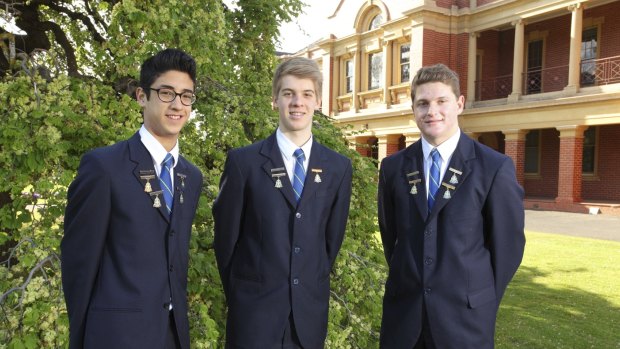 School captains who wrote open letter supporting victims of child abuse.
