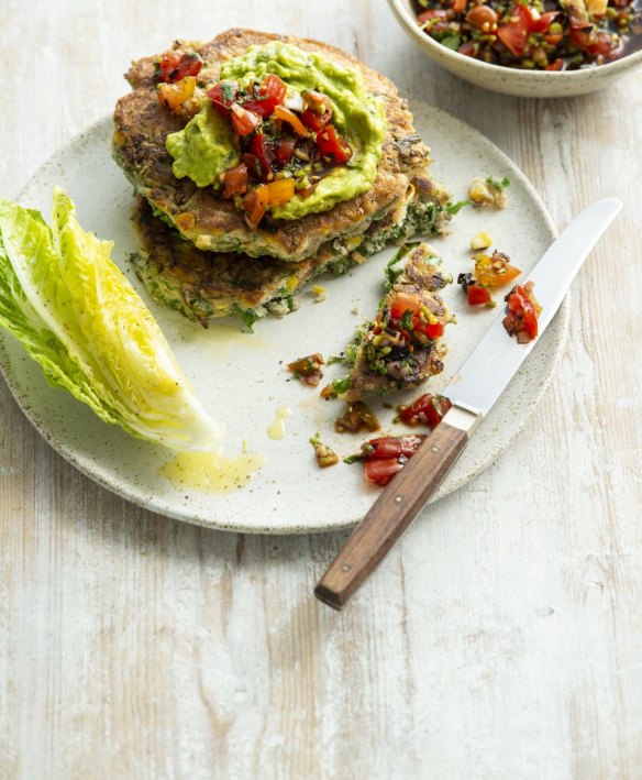 Great addition to your weekend brunch repertoire: Corn and kale fritters.