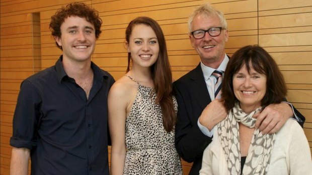 The Lawrence family, from left, Tom, Anna, Neil and Caroline.