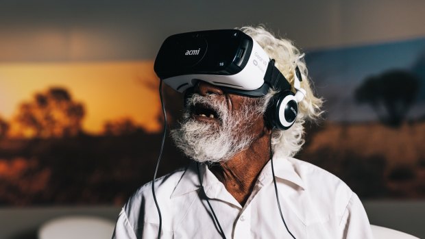Lynette Wallworth's <i>Collisions</i>, a virtual reality experience that takes audiences on a journey through the West Australian desert with  Martu elder Nyarri Nyarri Morgan, attracted 8000 visitors to ACMI.