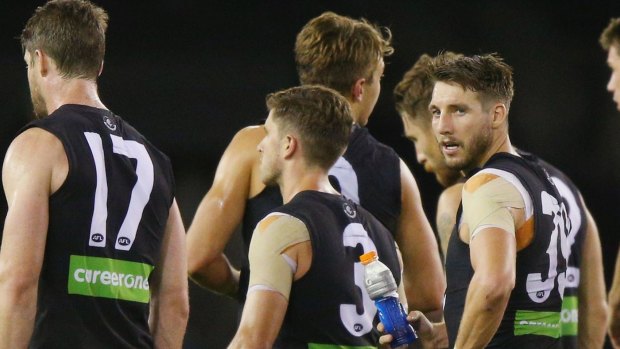 Dejected: Carlton veteran Dale Thomas after the loss to the Swans