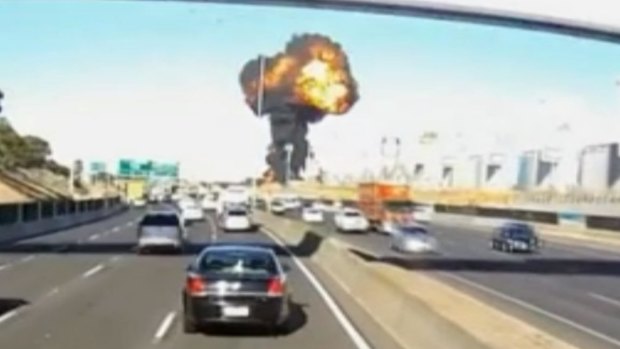Footage from a motorist's dash cam captured the Essendon crash. Hundreds of people would have seen the crash.