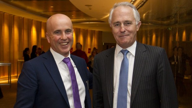 NSW Education Minister Adrian Piccoli and Prime Minister Malcolm Turnbull.